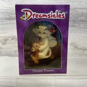 Dreamsicles CHERUB Angel Reindeer Hanging Christmas Ornament Vintage NEW #10451
